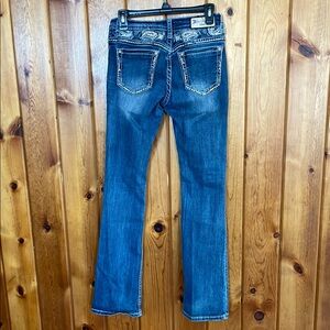 Grace in LA Blue Boot Cut Jeans with Classic Design western cute jeans